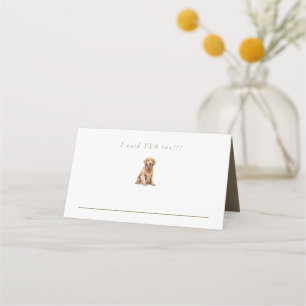Carte De Placement Mariage personnalisé pour animaux de compagnie