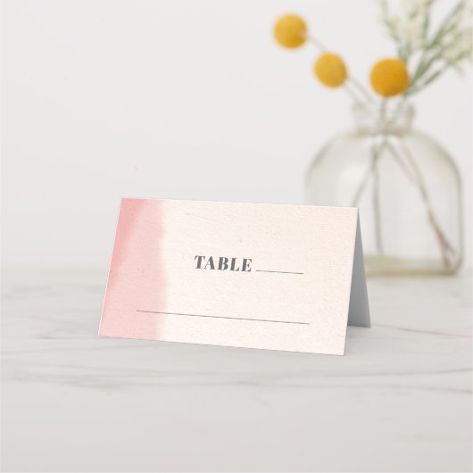 Carte De Placement Mariage photo de script en gras flush & Bloom plié (Devant)