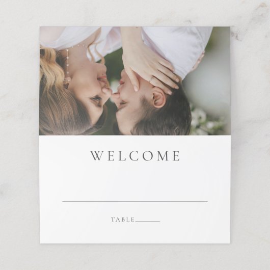 Carte De Placement Mariage Photo Éditorial Moderne (Extérieur déplié)