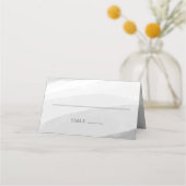 Carte De Placement Mariage photo moderne en couleur noire plié (Dos)