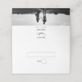 Carte De Placement Mariage photo moderne en noir et blanc (Extérieur déplié)