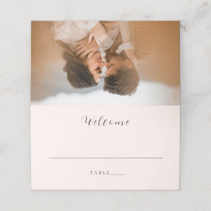 Carte De Placement Mariage photo neutre et terreux moderne