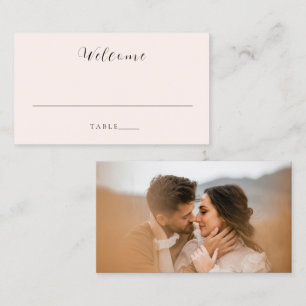 Carte De Placement Mariage photo neutre et terreux moderne