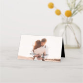 Carte De Placement Mariage photo simple et élégant (Dos)