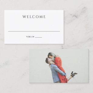 Carte De Placement Mariage Photo Simple Moderne