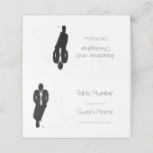 Carte De Placement Mariage Place Card Bride Salle (Extérieur déplié)