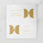 Carte De Placement Mariage Place Paramètre Papillon Or Design Coeur (Extérieur déplié)