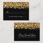 Carte De Placement Mariage Plaques de la fête Étincelles Or (Devant / Derrière)