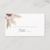 Carte De Placement Mariage plat Boho Pampas (Devant)