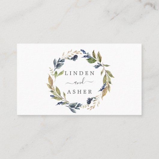 Carte De Placement Mariage plat d'automne (Dos)