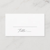 Carte De Placement Mariage plat de calligraphie noire délicate (Devant)