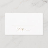 Carte De Placement Mariage plat Delicate Gold Calligraphy (Devant)