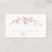Carte De Placement Mariage plat en fleurs de cerisier printemps (Devant)