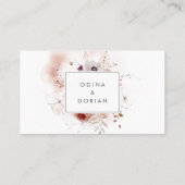 Carte De Placement Mariage plat floral simple (Dos)