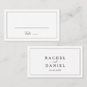 Carte De Placement Mariage plat minimaliste (Devant / Derrière)