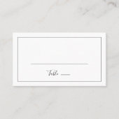 Carte De Placement Mariage plat minimaliste (Devant)