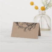 Carte De Placement Mariage plié en papier kraft (Dos)