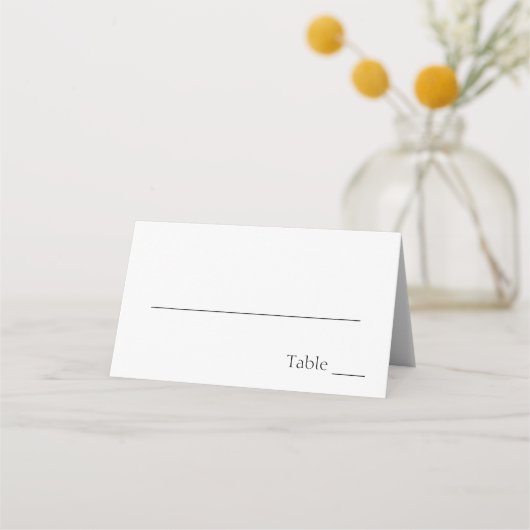 Carte De Placement Mariage plié simple Monogramme noir (Devant)