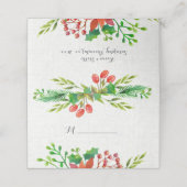Carte De Placement Mariage Poinsettia (Extérieur déplié)