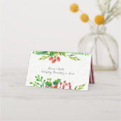 Carte De Placement Mariage Poinsettia (Dos)