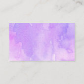 Carte De Placement Mariage pourpre aquarelle. lavande romantique (Dos)