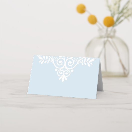 Carte De Placement Mariage Power Blue White Lace (Dos)