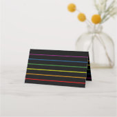 Carte De Placement Mariage Rainbow Pinstripe Pride | Carte de place (Dos)