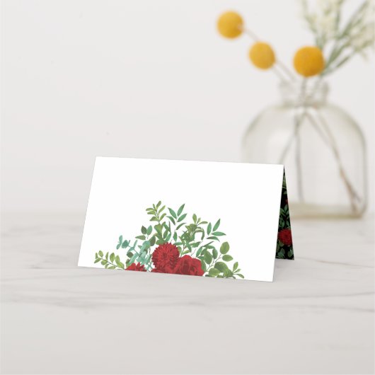 Carte De Placement Mariage Red Rose (Devant)