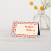 Carte De Placement Mariage rétro du milieu du siècle (Dos)