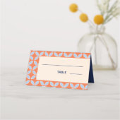 Carte De Placement Mariage rétro du milieu du siècle (Devant)