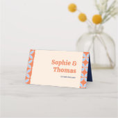 Carte De Placement Mariage rétro du milieu du siècle (Dos)