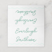 Carte De Placement Mariage rétro Green Wavy (Extérieur déplié)