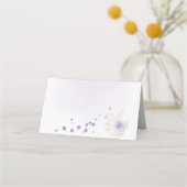 Carte De Placement mariage romantique blanc & violet (Dos)
