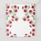 Carte De Placement Mariage Romantique Rose Rouge (Extérieur déplié)