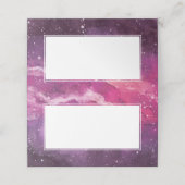 Carte De Placement Mariage rose cosmique Stardust (Extérieur déplié)