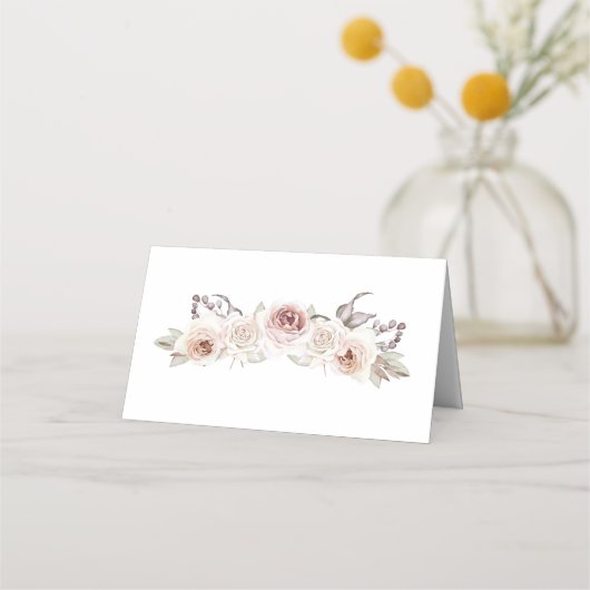Carte De Placement Mariage Rose de Bohême (Dos)