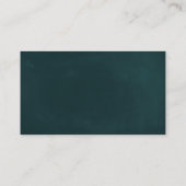 Carte De Placement Mariage rose de fleurs d'or émeraude vert  (Dos)