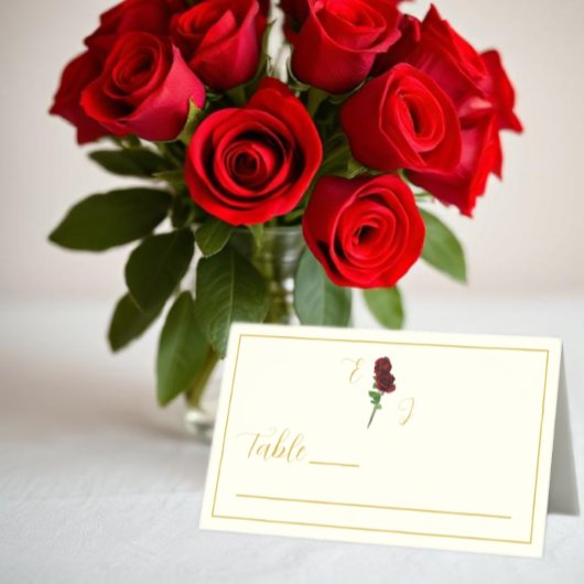 Carte De Placement Mariage Rose d'or ivoire
