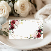 Carte De Placement Mariage rose et bordeaux