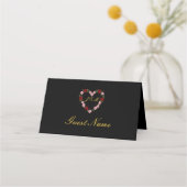 Carte De Placement mariage rose et noir (Dos)