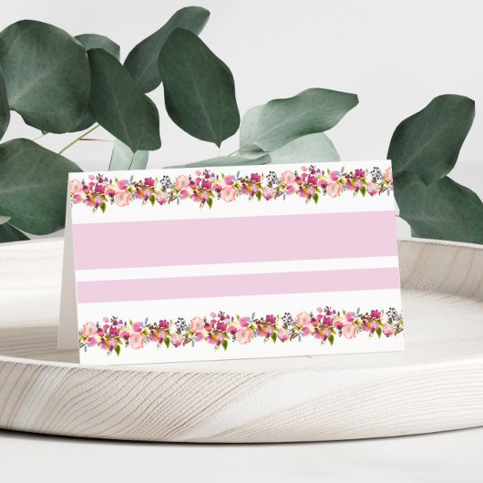 Carte De Placement Mariage rose floral