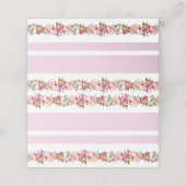 Carte De Placement Mariage rose floral (Extérieur déplié)
