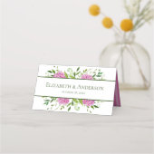 Carte De Placement Mariage rose Hydrangea (Dos)