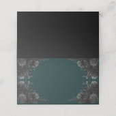 Carte De Placement Mariage Rose noir noir vert foncé (Extérieur déplié)