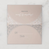 Carte De Placement Mariage Rose Poussiéreux (Extérieur déplié)