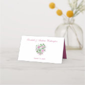 Carte De Placement Mariage Rose romantique rose (Dos)