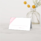 Carte De Placement Mariage rose rose aquarelle / (Devant)