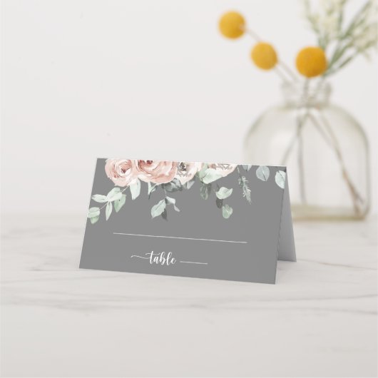 Carte De Placement Mariage rose rose rose rose rose classique (Devant)