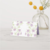 Carte De Placement Mariage Rose Violette Lavande (Dos)