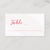 Carte De Placement Mariage Rouge Cerise (Devant)